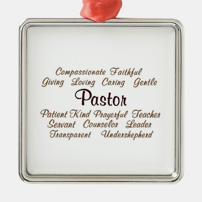 Pastorattribut Julgransprydnad Metall (Framsidan)