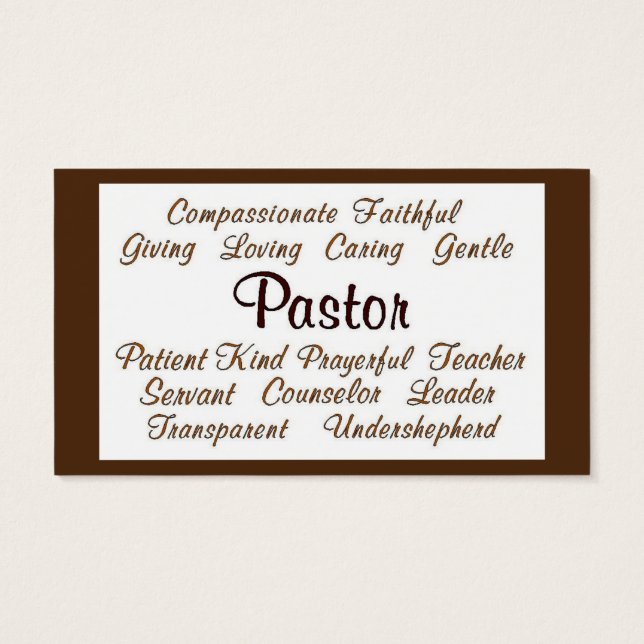 Pastorattribut Visitkort (Baksidan)