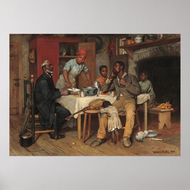 Pastorbesök - Richard N. Brooke Fine Art Poster (Framsidan)