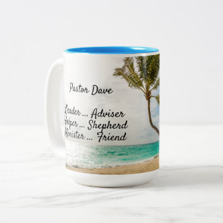 Pastorer Vänskap Tropical Beach Scene Mugg