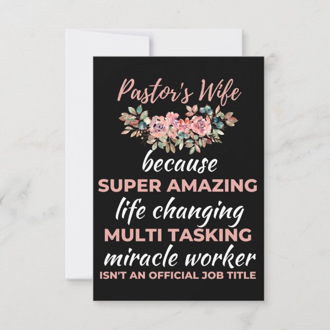 Pastorfrun för att Toppen Life Changing Tack Kort (Framsida)