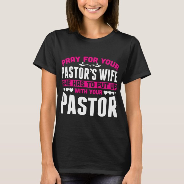 Pastorfrun hon måste stå ut med t shirt (Framsida)
