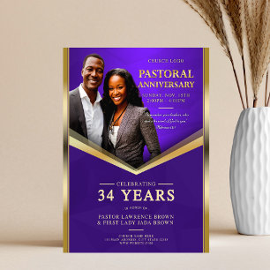 Pastorjubileum Lila & Guld Ram kyrka Reklamblad
