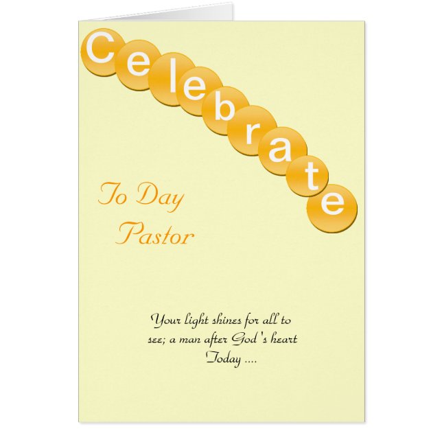 Pastorns årsdag /Celebrate Hälsningskort (Framsidan)