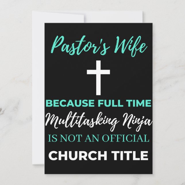 Pastorns hustru eftersom multitasking sker i Fullt Tack Kort (Framsida)