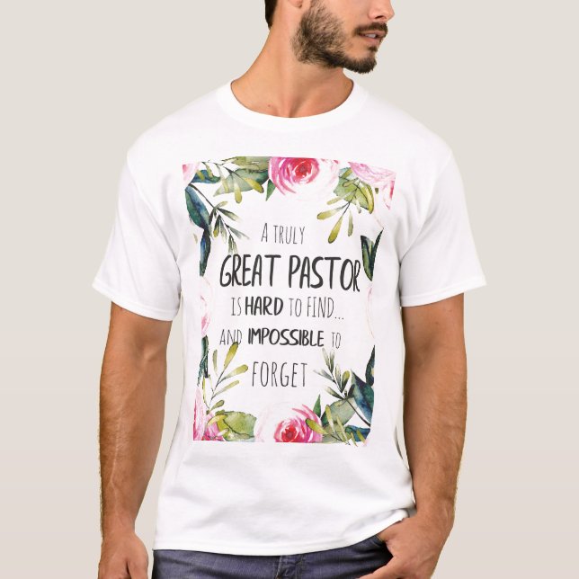 Pastorpresent Tacksamhet till pastor Citat T Shirt (Framsida)
