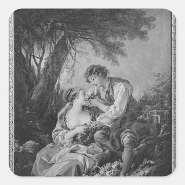 Pastorscener Fyrkantigt Klistermärke (Framsida)