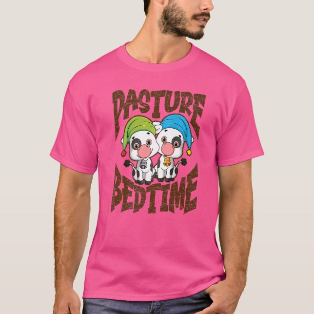 Pastörtid Cute Animal Cow Farmer 1 T Shirt (Framsida)