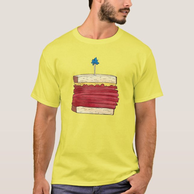 Pastrami på Rye NYC Kosher Jewish Deli Sandwich T Shirt (Framsida)