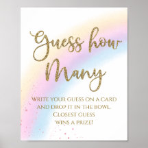 Pastrel Rainbow gissar hur många babyskor som spel