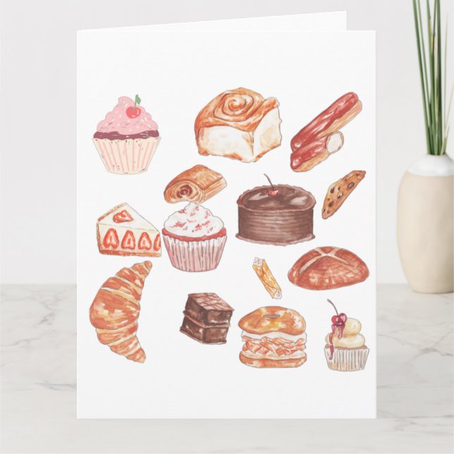 Pastries Blank Kort (Framsida)