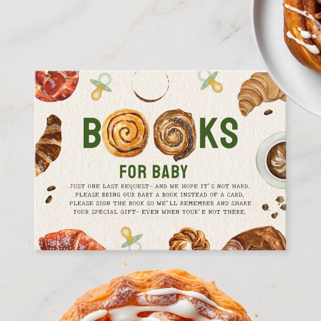 Pastries + Nappar Baby Shower Bok Request Tilläggskort (Skapare uppladdad)