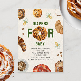 Pastries + Nappar Baby Shower Diaper Raffle Tilläggskort