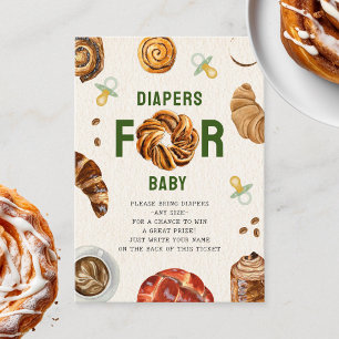 Pastries + Nappar Baby Shower Diaper Raffle Tilläggskort