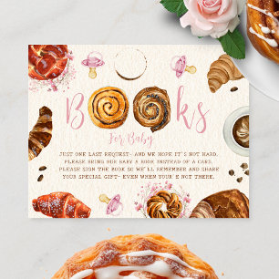 Pastries + Nappar Girl Baby Shower Bok Request Tilläggskort