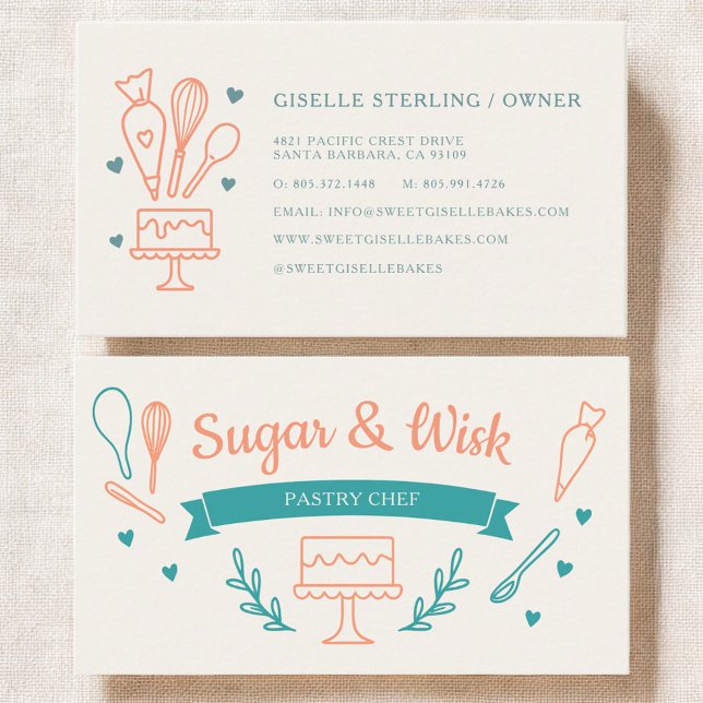Pastry Chef Bakery Baker Visitkort (Skapare uppladdad)