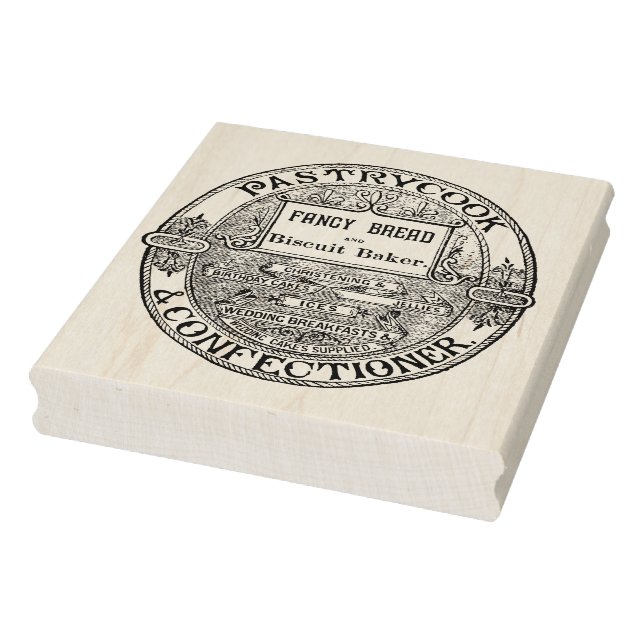 Pastry Cook Wood Art Frimärke Stämpel (Stämpel)