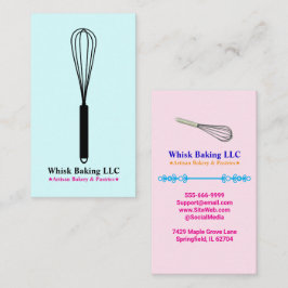 Pastry Whisk Chef & Baker | Elegant Cake Bakery  Visitkort