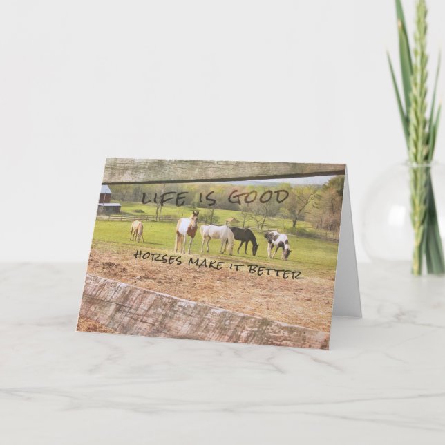 PASTURE FRIENES Greeting Card Tack Kort (Framsida)