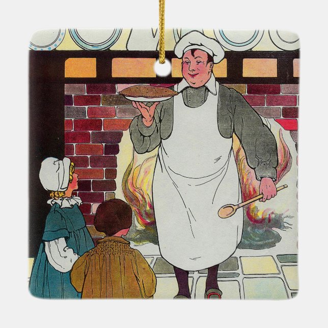 Pat-a-kaka, Pat-a-kaka, Bakers man Julgransprydnad Keramik (Baksida)