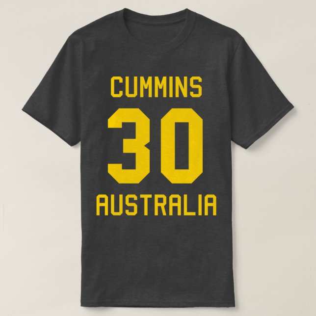 Pat Cummins 30 Australian Cricket Jersey T Shirt (Design framsida)