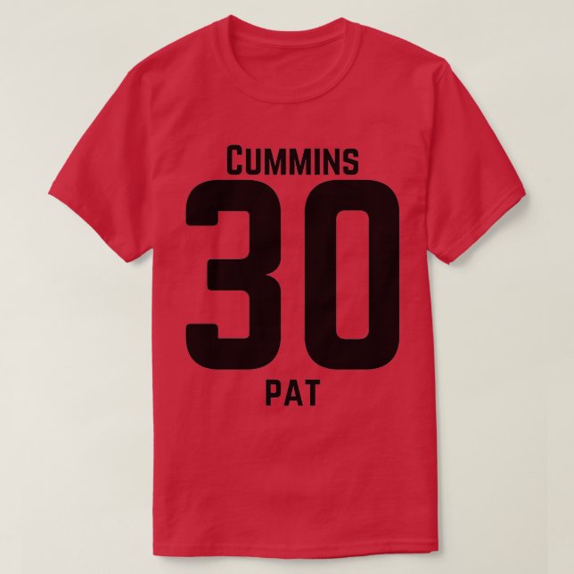 Pat Cummins 30 Australian Cricket T Shirt (Design framsida)