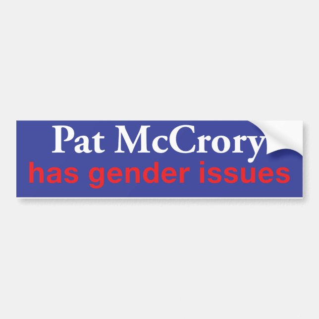 Pat McCrory har könsproblem Bildekal (Framsidan)