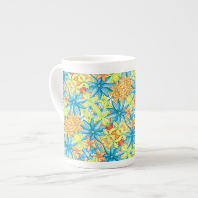 Pat Mosaic Mugg Benporslin Mugg (Framsida vänster)