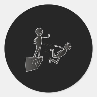 Pat på baksidan runt klistermärke