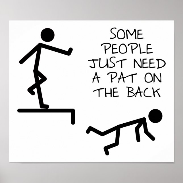 Pat på ryggstöten T-shirt Poster (Framsidan)