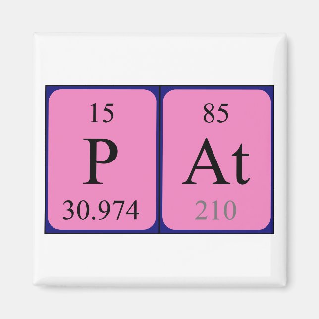 Pat Periodisk magnet bord namn (Framsidan)