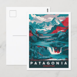 Patagonia Argentina Berömd Resedestination Vykort