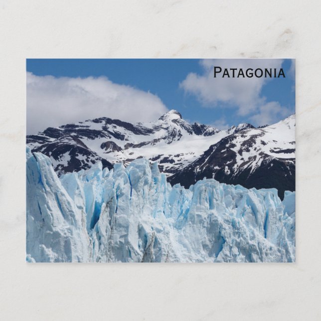 Patagonia Argentina Mountains Glacier Travel Photo Vykort (Framsida)