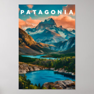 Patagonia Argentinas Berömd Travel Ställe Poster