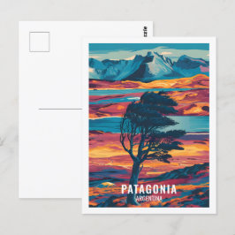 Patagonia Argentinas Berömd Travel Ställe Vykort