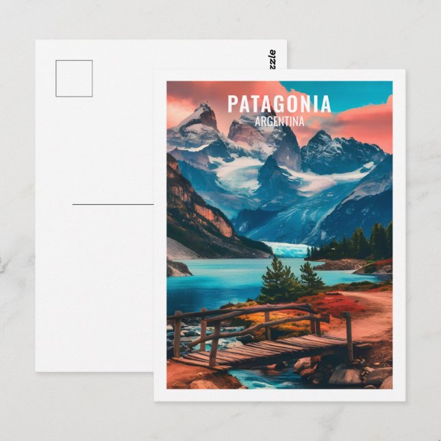Patagonia Argentinas Berömd Travel Ställe Vykort (Fram/baksida)