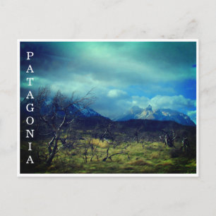 Patagonia dusk-landskap vykort