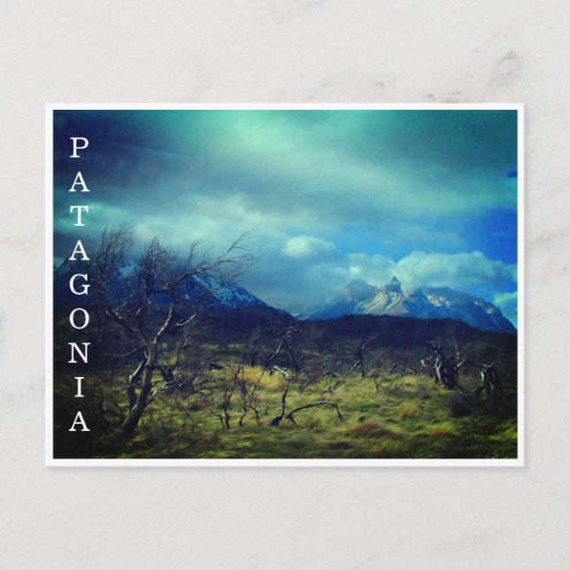 Patagonia dusk-landskap vykort (Framsida)