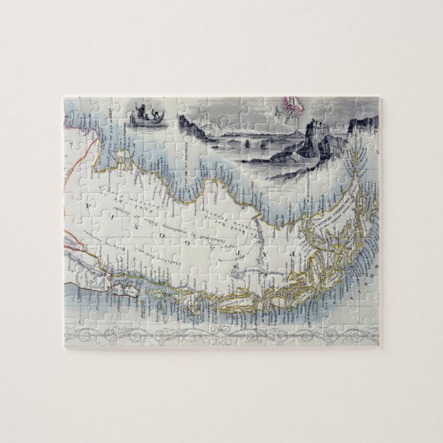 Patagonia från en serie av världen kartlägger pussel (Horisontell)