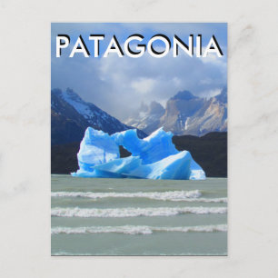 patagonia isberg grå vykort