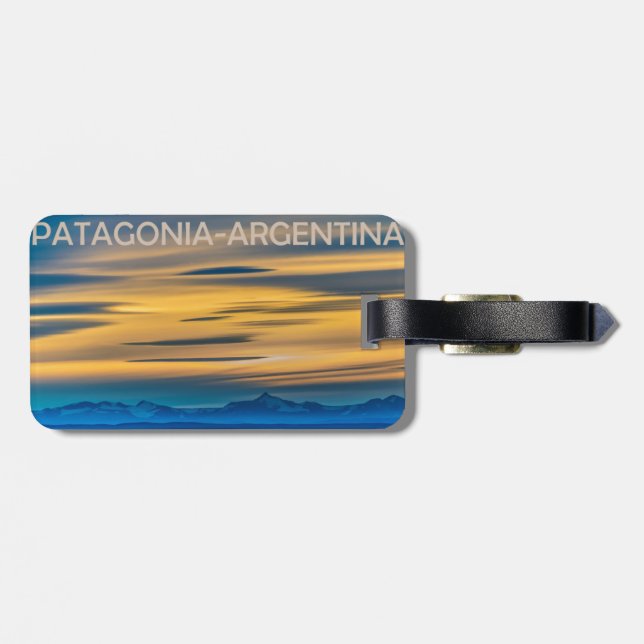 Patagonia landskap solnedgångplatsen, Argentina Bagagebricka (Baksida Vågrät)