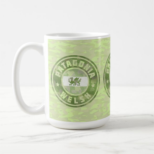 Patagonia Welsh Camo Flagga Kaffemugg (Vänster)