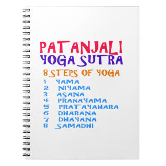 PATANJALI-YogaSutra sammanställning listar Anteckningsbok Med Spiral