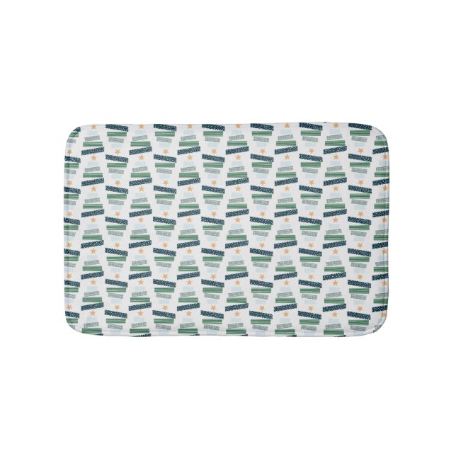 Patch-arbete för julgran badrumsmatta (Framsidan)