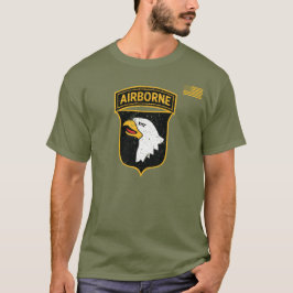 Patch för 101:a flygburen division (utstressad) t shirt