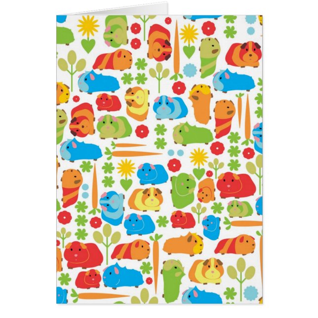 Patch för Bright Guinea Gris Hälsningskort (Framsidan)