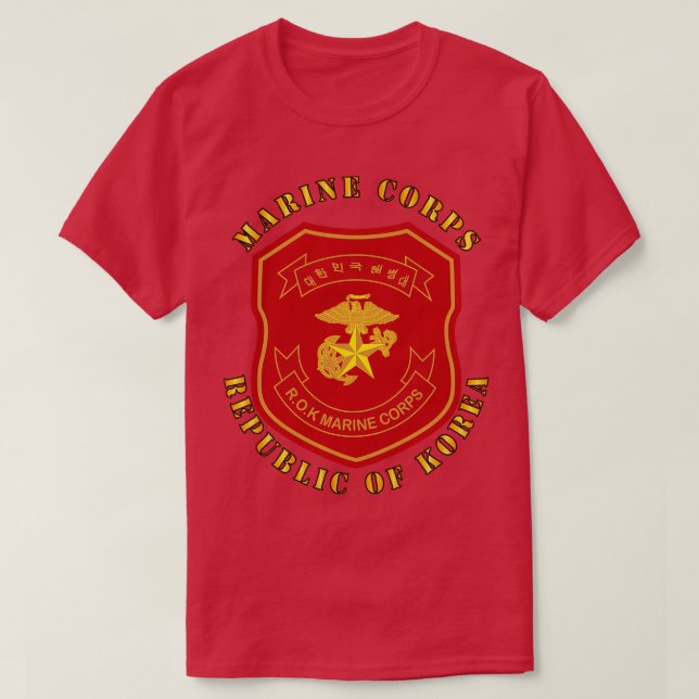 Patch för Sydkoreas marinkår T Shirt (Design framsida)