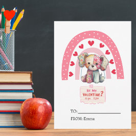 Patch Hund Doll, Kids Classroom Valentine Day Julkort