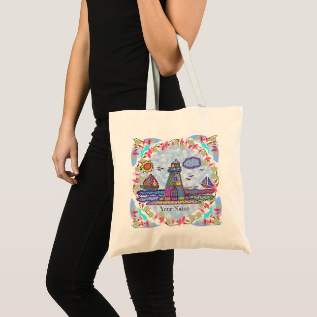 Patch Lighthouse anpassningsbar totebag  Tygkasse (Framsida (produkt))