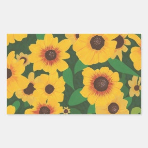 Patch på Gult Solblommor Färgning på klistermärken